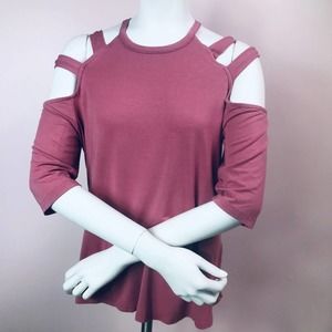 Alison Andrews Cold Shoulder Blouse SZ M